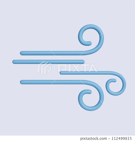 3d weather wind. icon isolated on gray background. 3d rendering illustration. Clipping path. 3d weather wind. icon isolated on gray background. 3d rendering illustration. Clipping path. 112499815