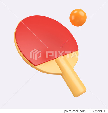 3d table tennis, Ping-pong bat, Sport and Game competition concept. minimal school icon. isolated on background, icon symbol clipping path. 3d render illustration 3d table tennis, Ping-pong bat, Sport and Game competition concept. minimal school icon. isolated on background, icon symbol clipping path. 3d render illustration 112499951