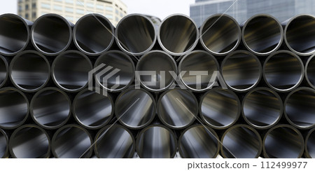 Pipes on a construction site 112499977