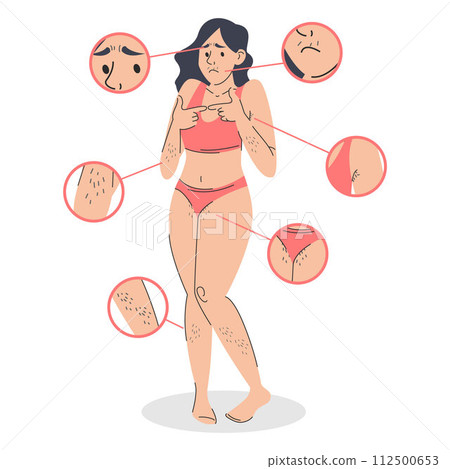 Shy woman before depilation vector isolated 112500653