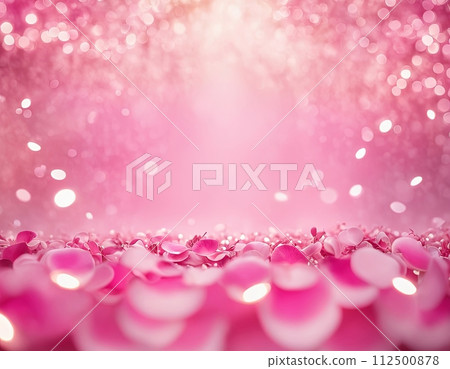 AI-generated image: Fantastic sparkling pink petals 112500878