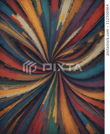 Radiant Swirls of Warm Colors in Abstract Artwork, Capturing Motion and Energy, Generative AI 112500964