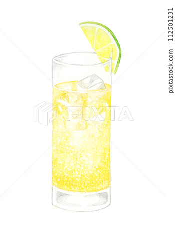 Moscow Mule drink/alcohol hand-drawn watercolor illustration material Moscow Mule drink/alcohol hand-drawn watercolor illustration material 112501231