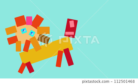 adorable colorful lion adorable colorful lion 112501468