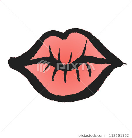 Chewy lips [salmon pink] illustration 112501562