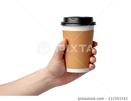 Hand with Coffee To Go Cup, Generative AI 112501581