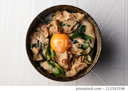 Pork chive bowl Pork chive bowl 112501596