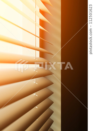 Sunset through the blinds Sunset through the blinds 112501623