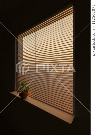 Sunset through the blinds Sunset through the blinds 112502073