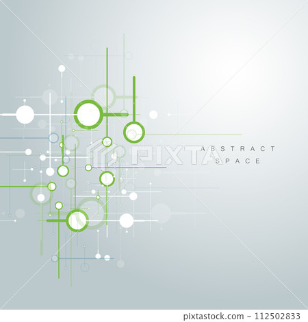Vector connecting dots and lines. Science connect element. Modern science and technology background. Medical design 112502833