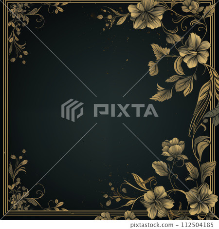 Vintage style dark frame and border 112504185