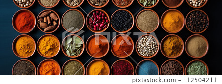Various spices and herbs 112504211