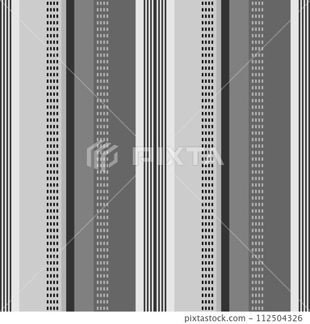 Seamless black white pattern Boho shirt striped. 112504326