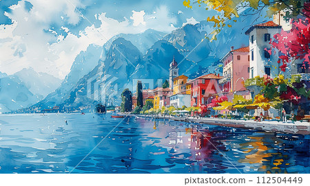 Lake como in Italy Lake como in Italy 112504449