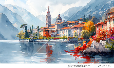 Lake como in Italy Lake como in Italy 112504450