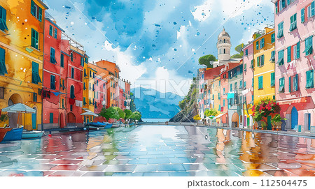 View of Italian small city 112504475