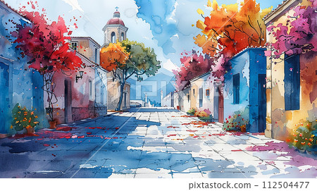 View of Italian small city View of Italian small city 112504477