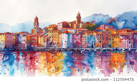 View of Italian small city View of Italian small city 112504478