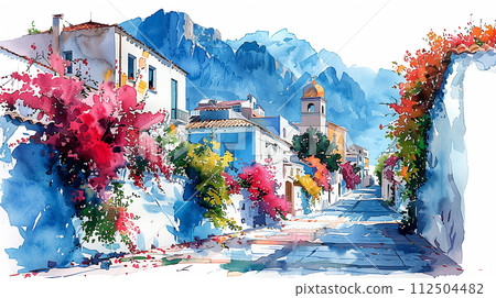 View of Italian small city 112504482