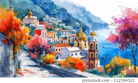 View of Positano, Italy View of Positano, Italy 112504522