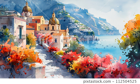 View of Positano, Italy View of Positano, Italy 112504525