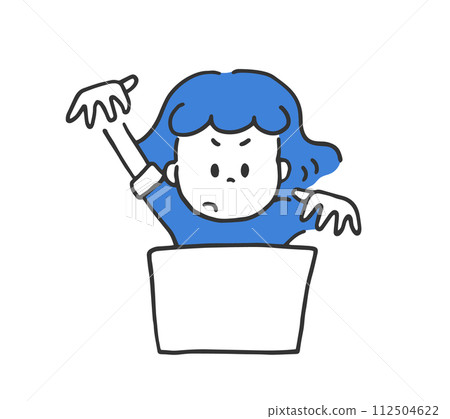 努力工作的女商人 112504622