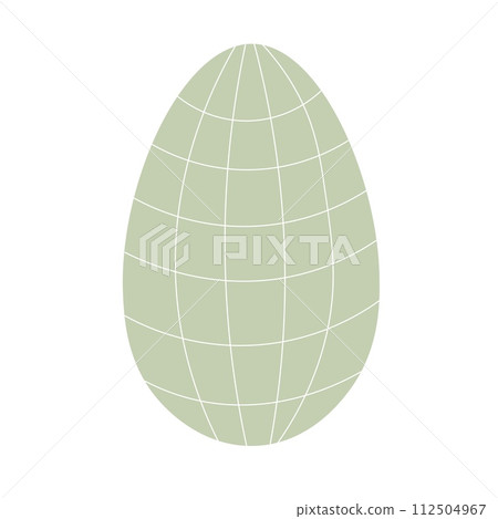 Egg illustration. Simple vector easter egg. One egg. 112504967