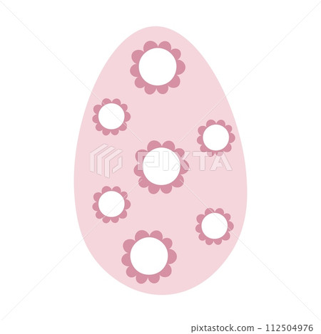 Egg illustration. Simple vector easter egg. One egg. Egg illustration. Simple vector easter egg. One egg. 112504976