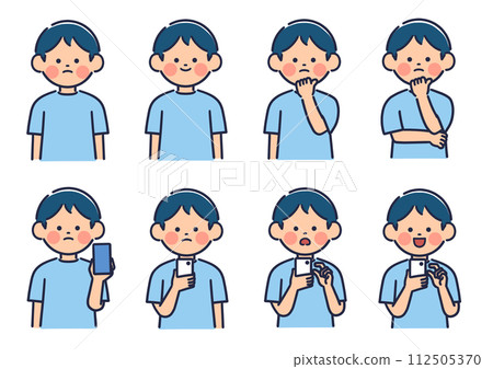 男孩的上半身插圖集 男孩的上半身插圖集 112505370