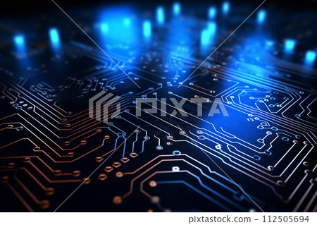Electronic circuit board with chips 112505694