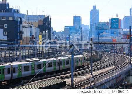 [Tokyo] Scenery of buildings and railways around Ameya Yokocho 112506045