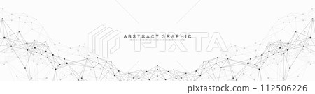 Global network connection banner design template. Header social network communication in the global business concept. Big data visualization. Internet technology 112506226