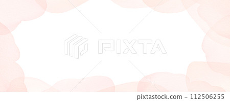 Background frame of pink petals painted with watercolors 112506255