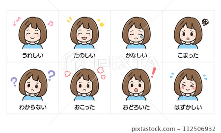 Visual support_Emotion/expression picture cards_Female 1 112506932