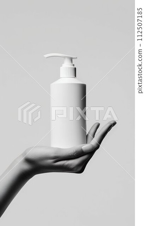 Minimalistic Skincare Packaging Presentation. Generative ai 112507185