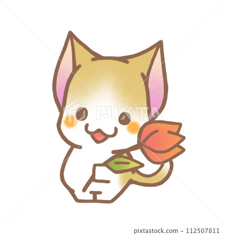 Tulip and cat 112507811