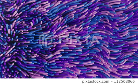 3 render Background of pink and blue abstract anemones 112508066
