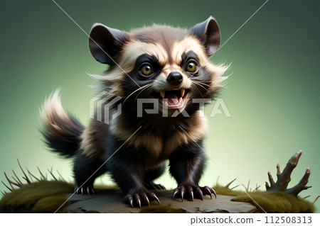 Cute wolverine in the habitat. 112508313