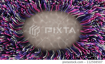 3d render Frame of anemones on the ocean floor 3d render Frame of anemones on the ocean floor 112508507