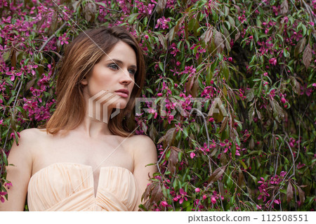 Glorious young adult brunette female model with fresh clean skin, bob haircut and natural makeup Glorious young adult brunette female model with fresh clean skin, bob haircut and natural makeup 112508551