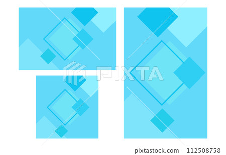 淡藍色菱形向量背景插畫套裝素材 112508758
