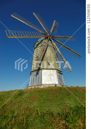 windmill dutch type against blue sky windmill dutch type against blue sky 112509030