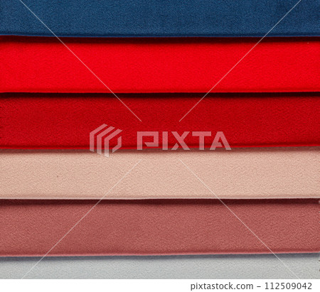 Different samples of velvet fabric Different samples of velvet fabric 112509042
