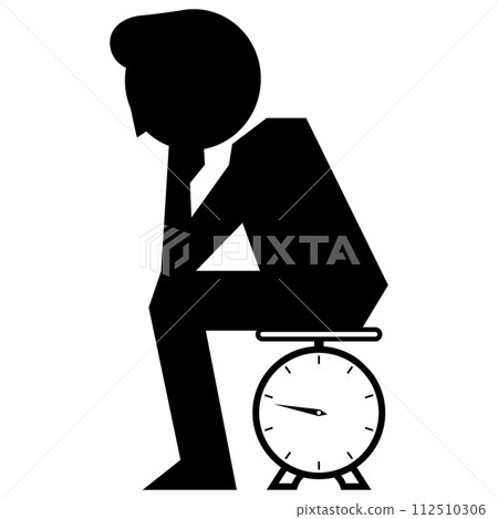 A man thinking with a scale 112510306