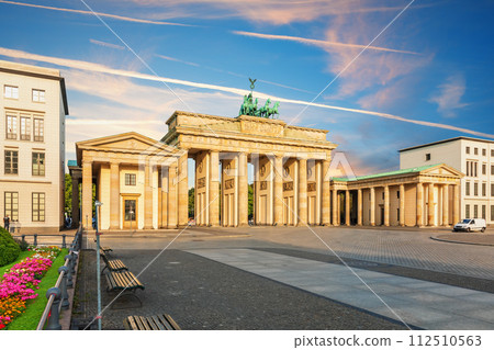 Famous Brandenburg Gate, popular place of visit, side view, Berlin, Germany Famous Brandenburg Gate, popular place of visit, side view, Berlin, Germany 112510563