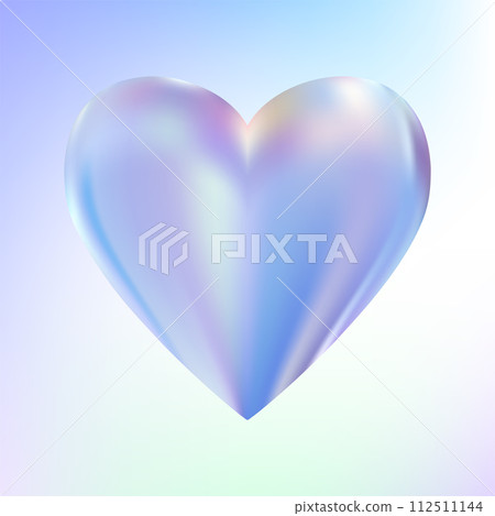 Holographic heart. Fluid liquid chrome heart shape. 3d y2k Holographic heart. Fluid liquid chrome heart shape. 3d y2k 112511144