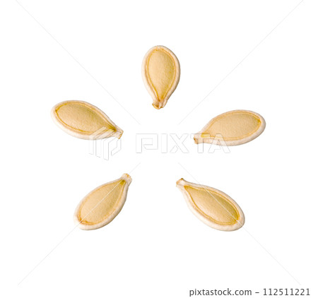 Raw Pumpkin seeds on white Raw Pumpkin seeds on white 112511221
