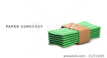 3d Realistic money concept. Vector illustration. 112511403