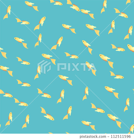 Seamless pattern with starfish, corals, pearls and seashells. Vector background with marine theme. Seamless pattern with starfish, corals, pearls and seashells. Vector background with marine theme. 112511596