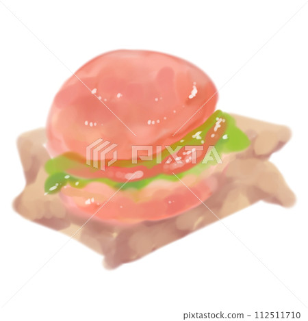 水彩蓬鬆的漢堡 水彩蓬鬆的漢堡 112511710